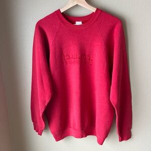 VTG BUM Equipment Sweatshirt 90’s Fruit of the Loom Made USA Unisex Size XL Red